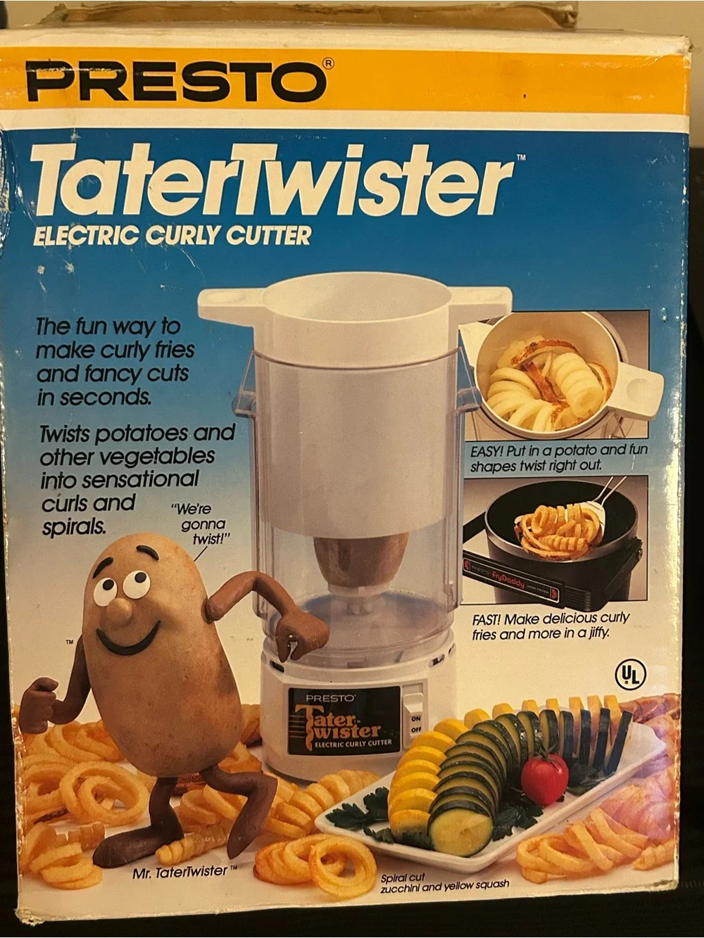 Vintage Presto TaterTwister Electric Curly Cutter – Original Box